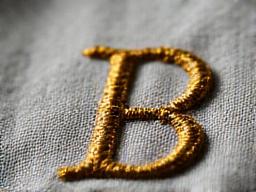 Bordado manual monograma detalle macro